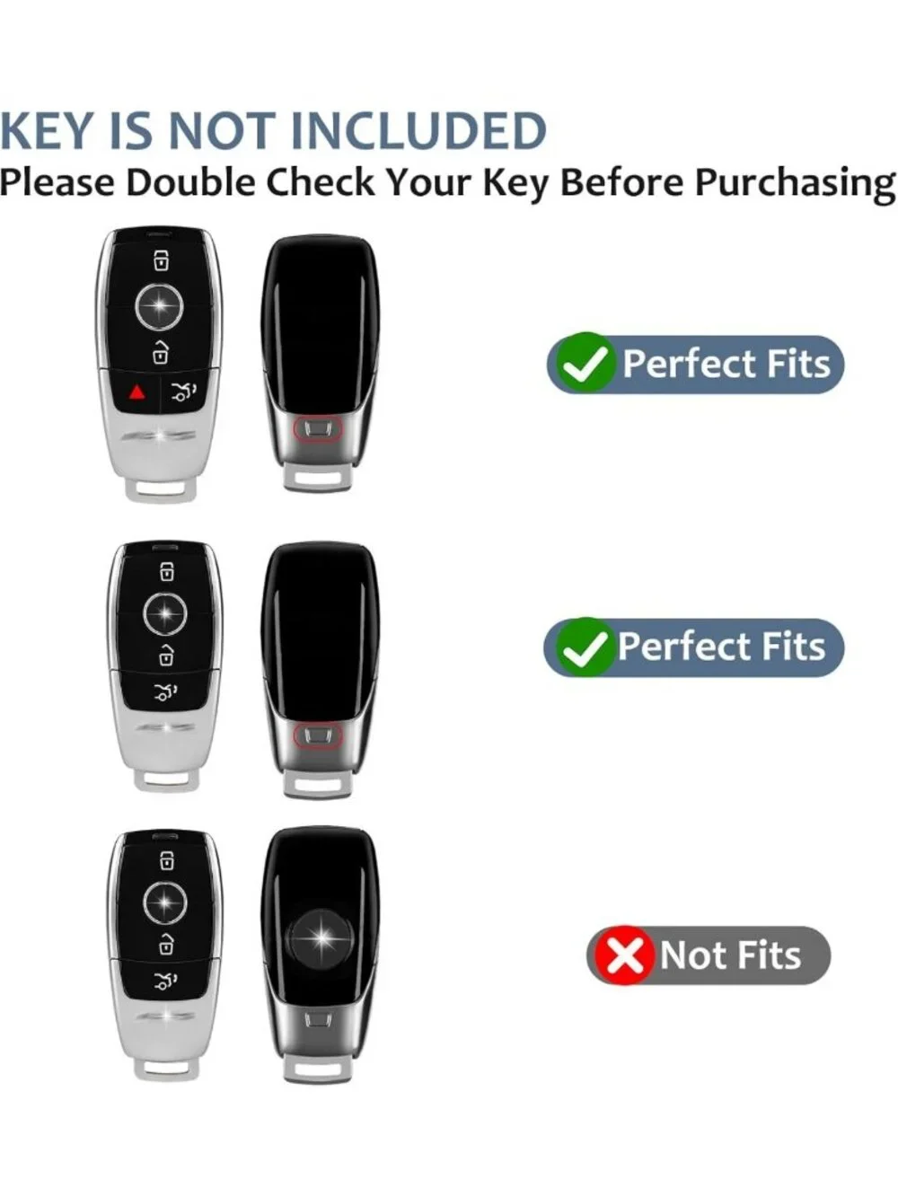 Real Glass Fiber Key Fob Cover for Mercedes Benz AMG E53 GLS63 CLA35 2020-2024